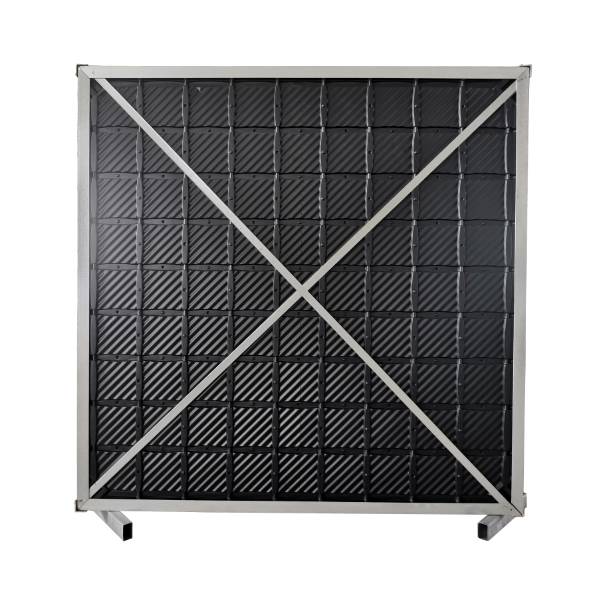 A front view of plume abatement condensing module.